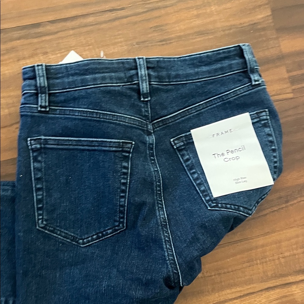 New Frame Denim Women's Dark Blue Straight Jeans size 27,28 - Picture 8 of 10